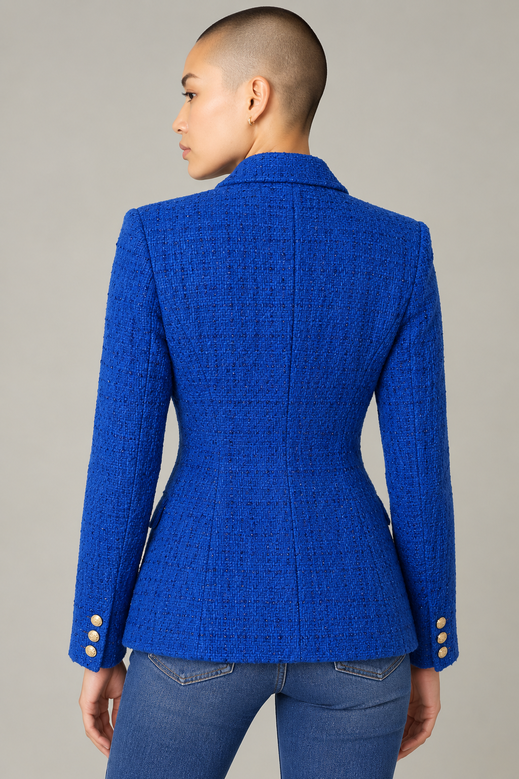Attentif Electric Blue Blazer Size UK 8