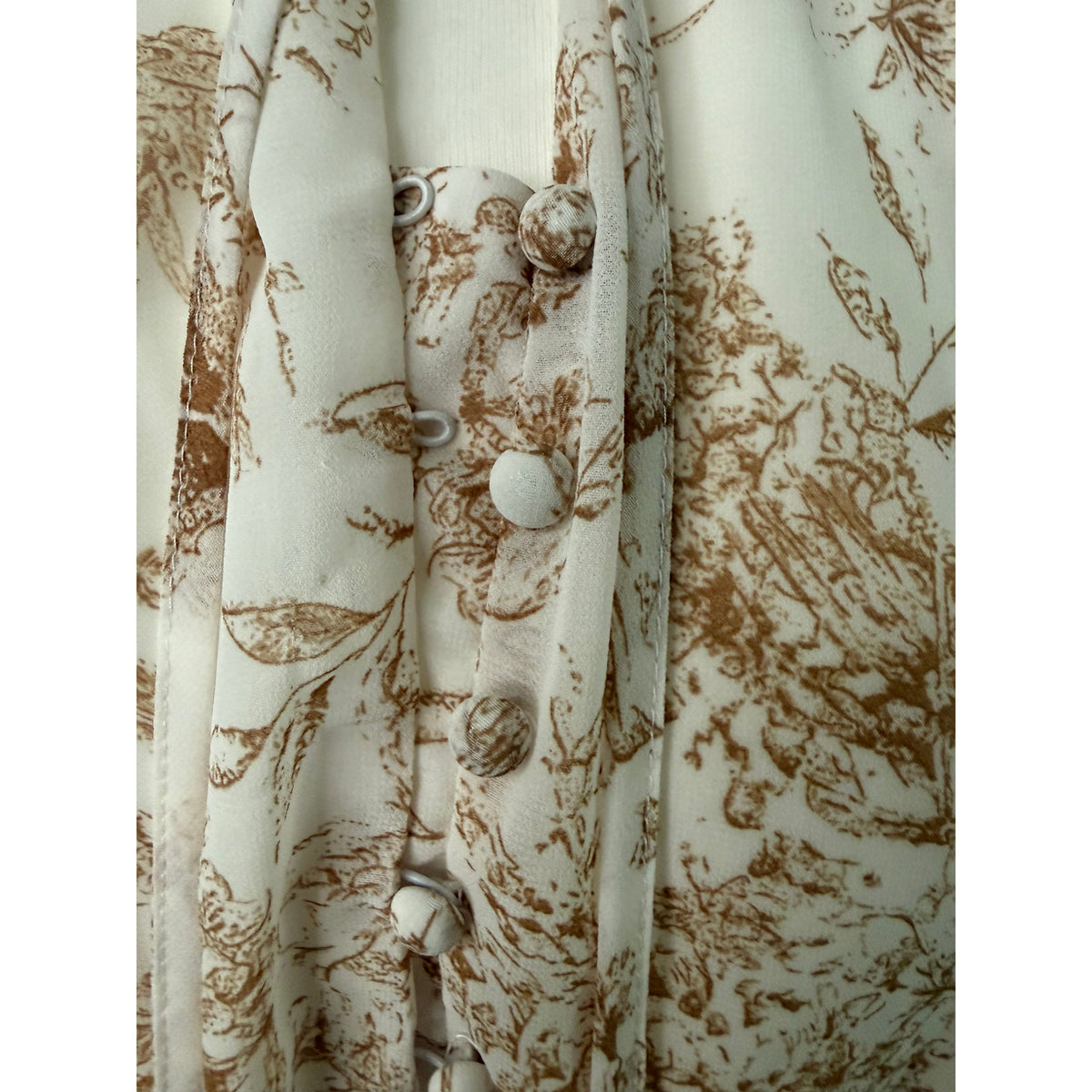 Golden Live Peach & White Maxi Dress Size L