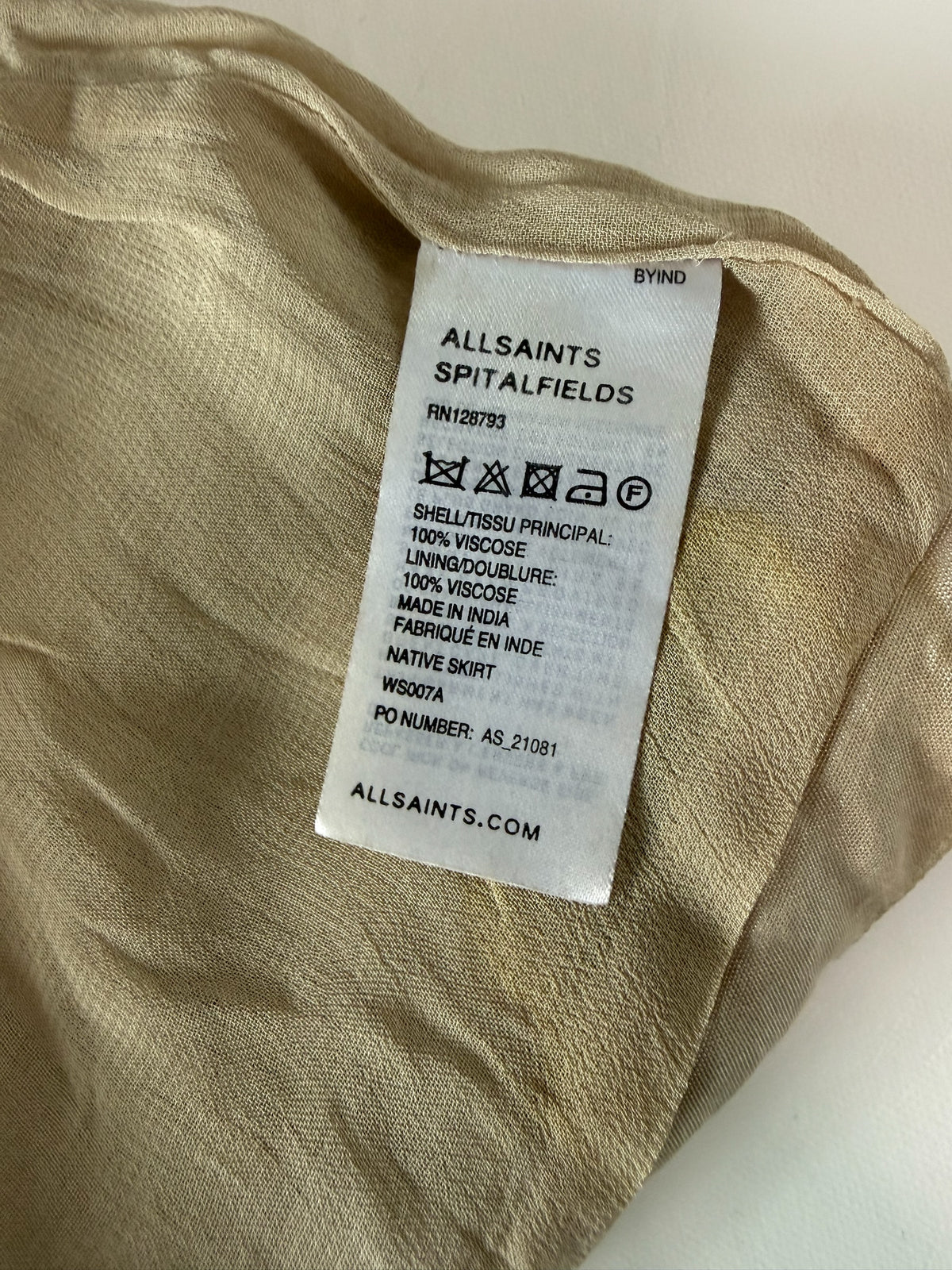 ALLSAINTS Embellished Native Skirt Size UK 8