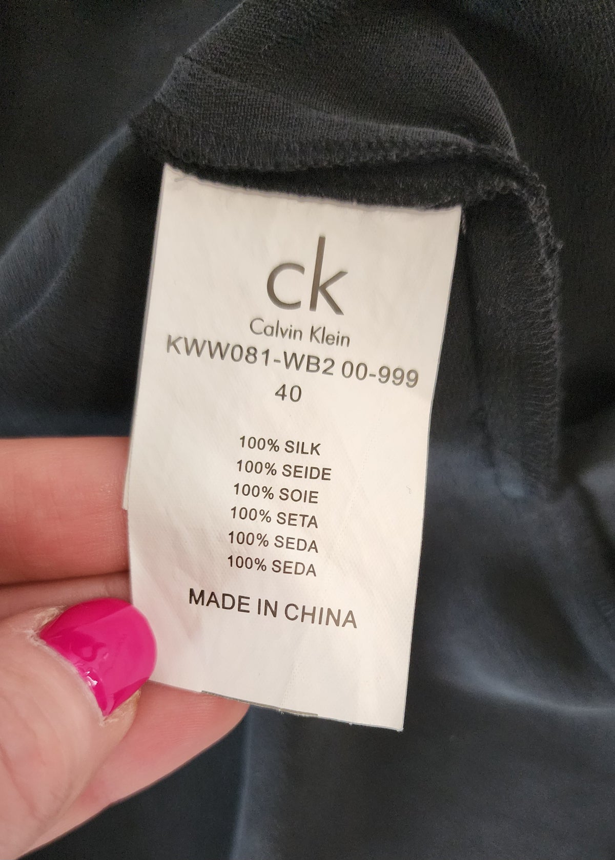 Calvin Klein Sleeveless 100% Silk Crew Neck Mini Shift Dress Size UK 6