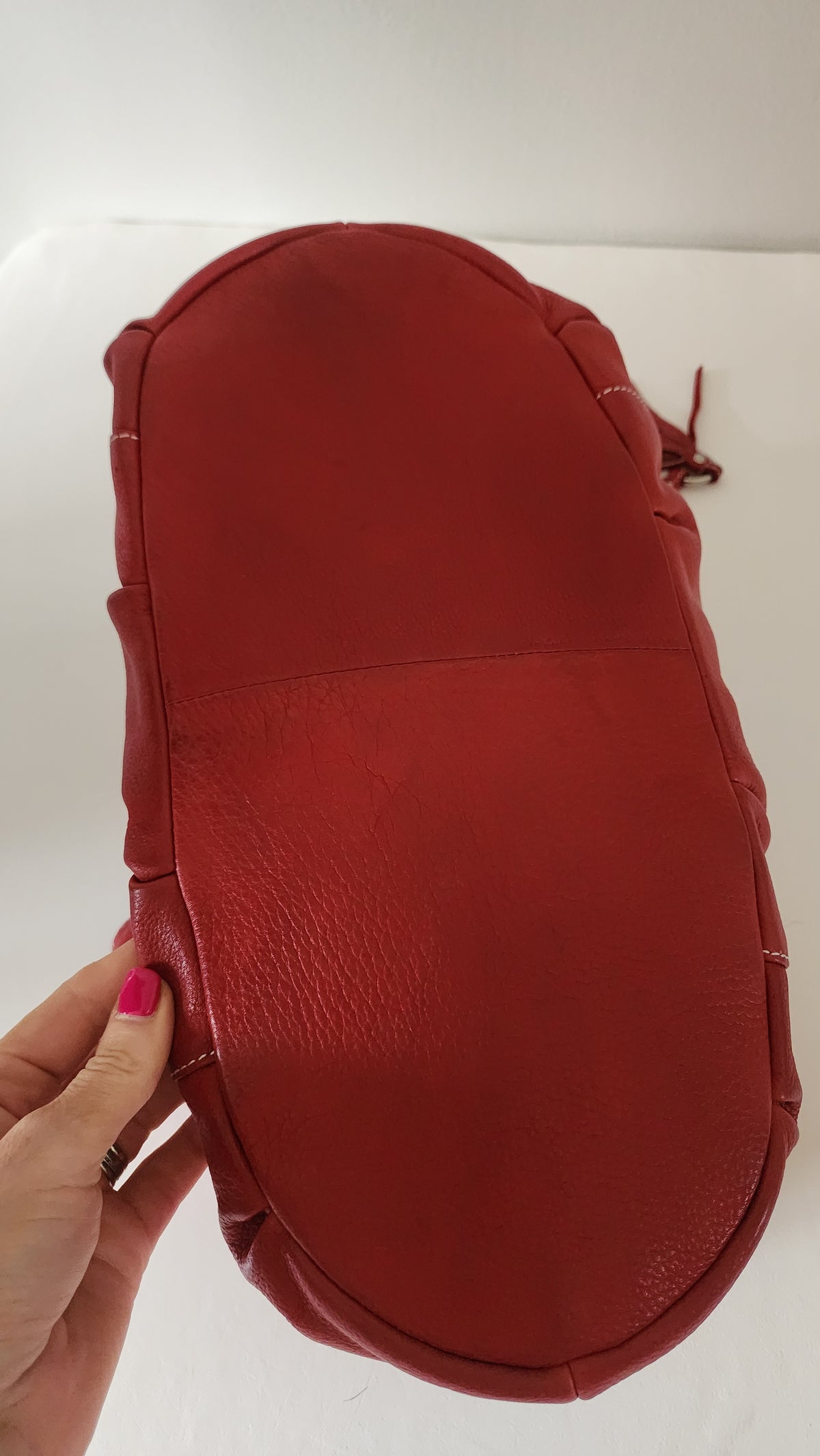 Osprey London Vintage Red Leather Shoulder Bag