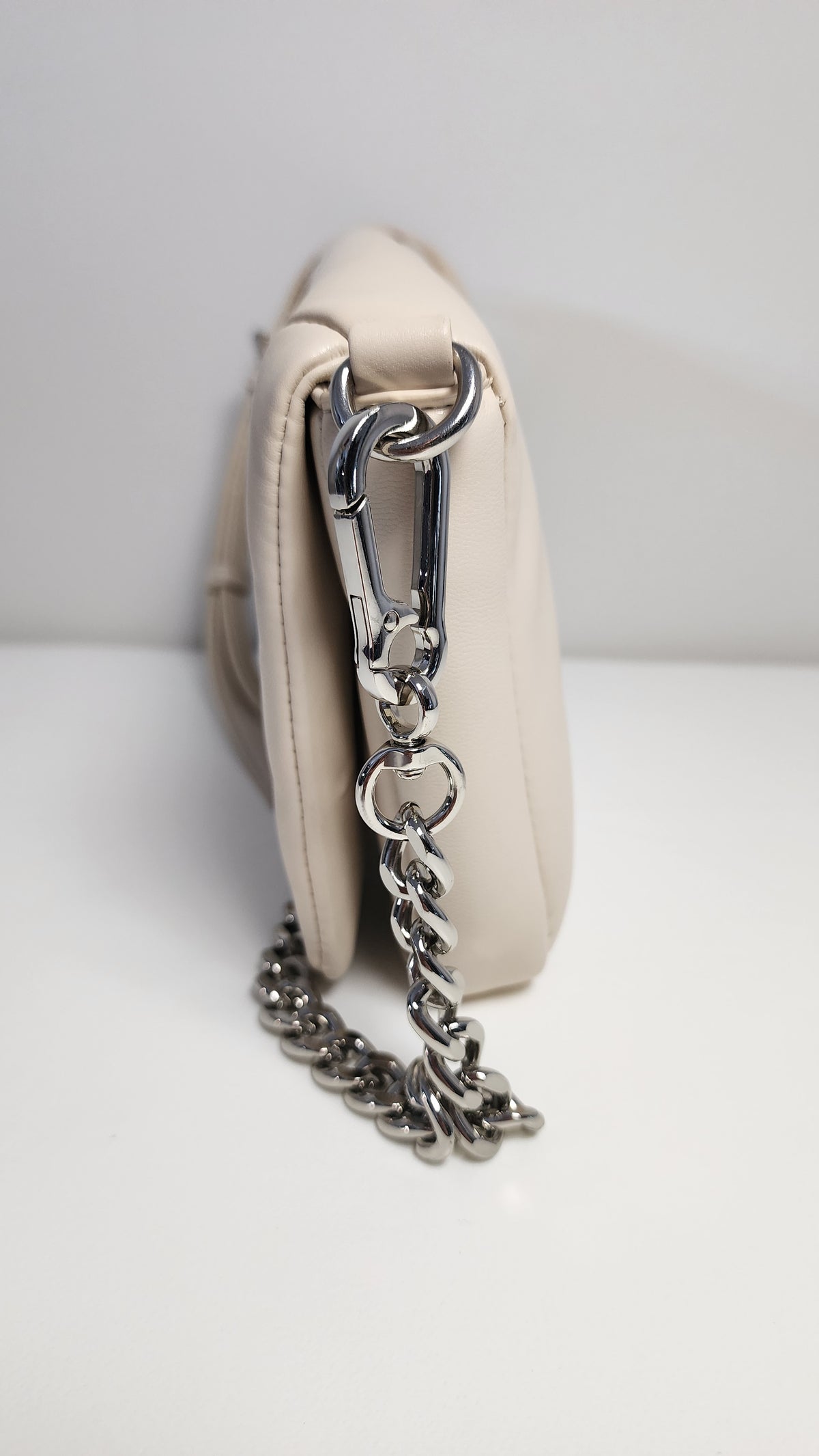 Steve Madden Bloud Cream Quilted Crossbody Bag