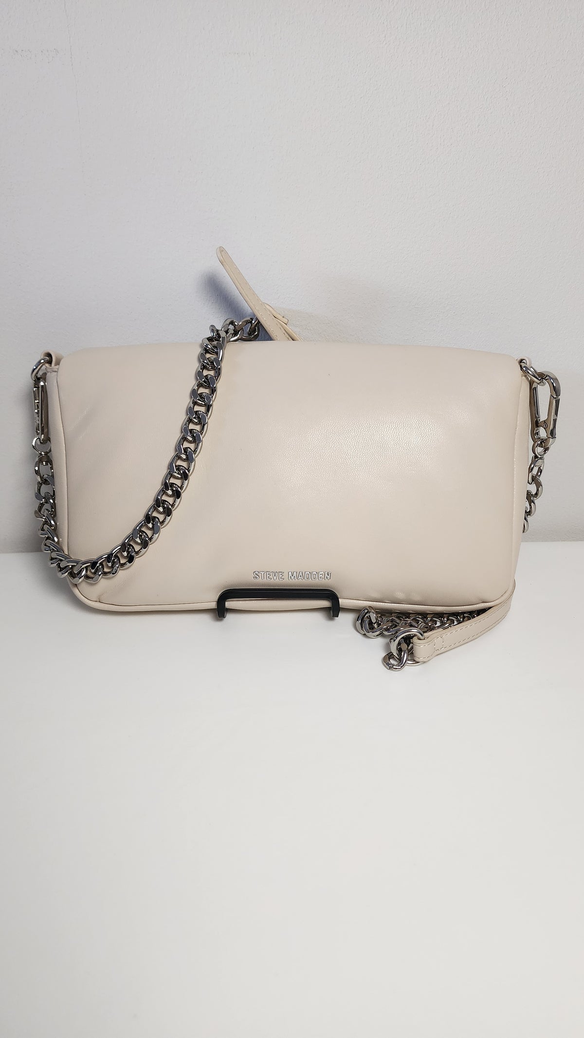 Steve Madden Bloud Cream Quilted Crossbody Bag