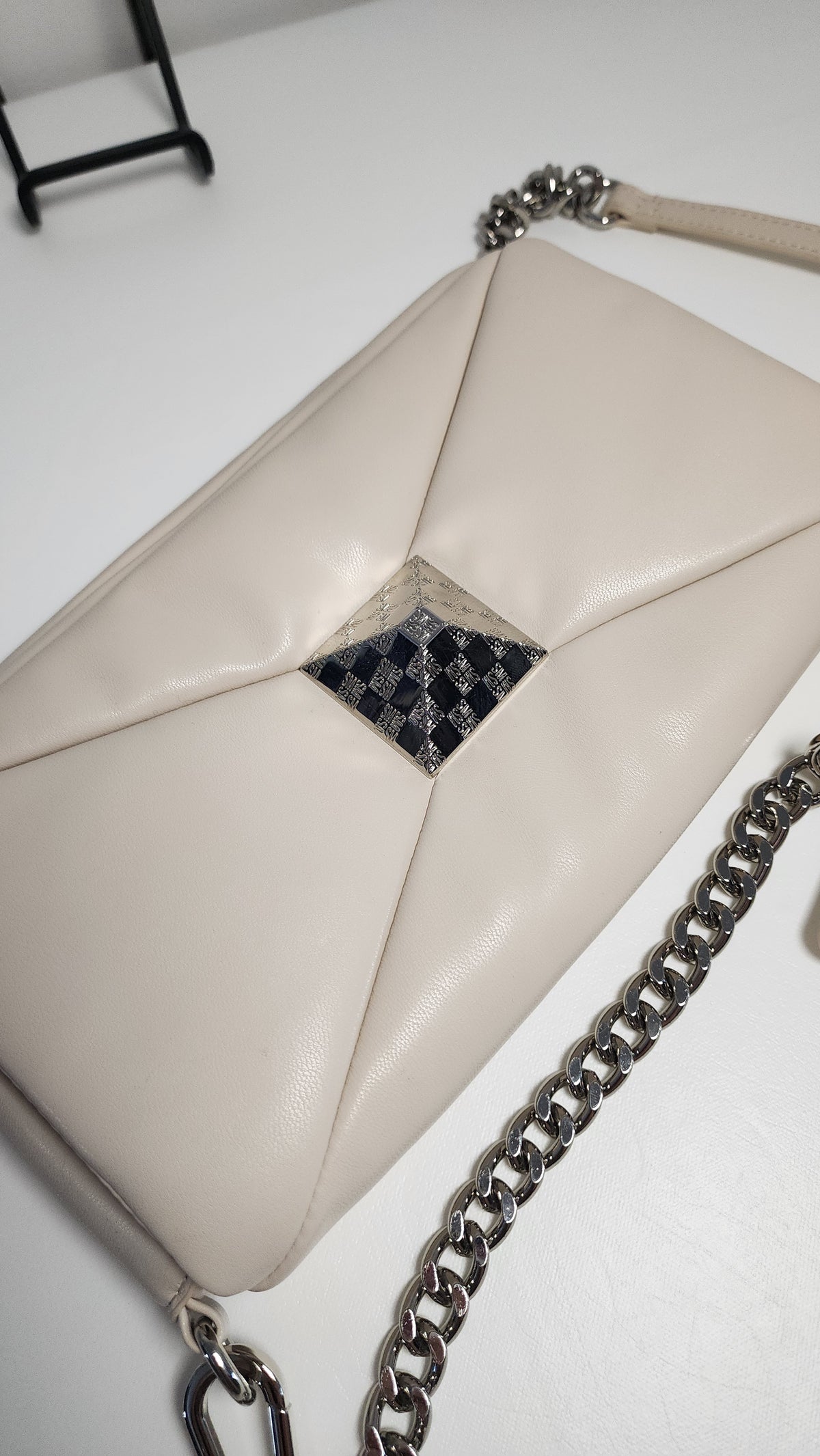 Steve Madden Bloud Cream Quilted Crossbody Bag