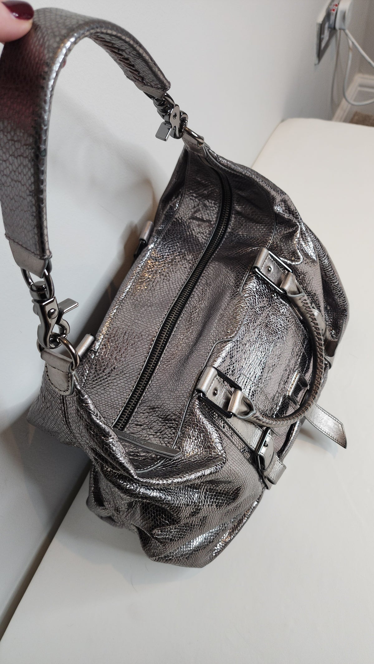 Botkier Vintage Clyde Silver Hobo Bag