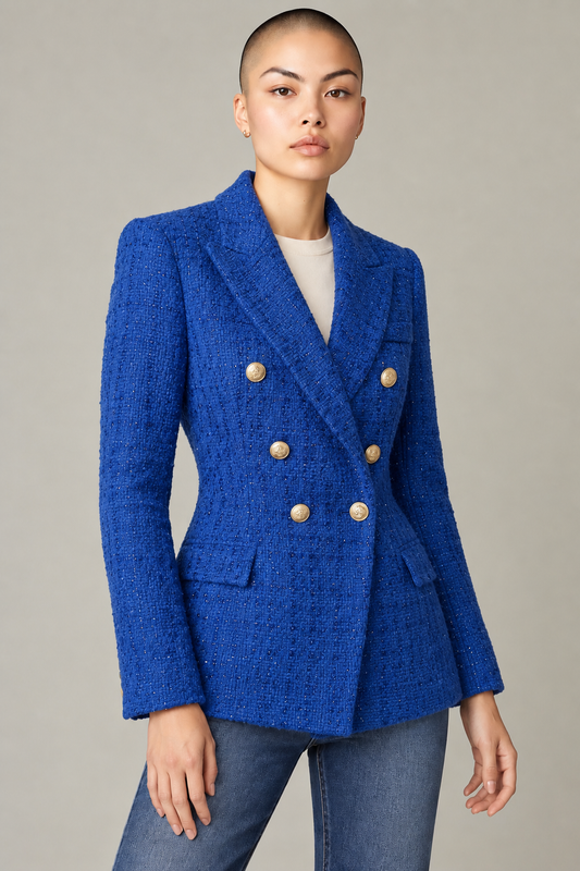 Attentif Electric Blue Blazer Size UK 8