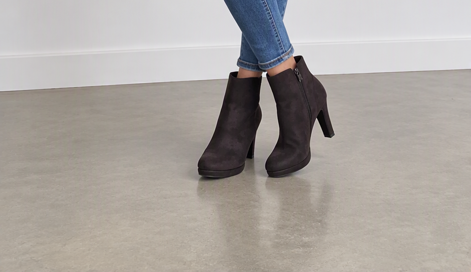 Linzi Bown Suede Platform Ankle Boots Size 40 (UK 7)