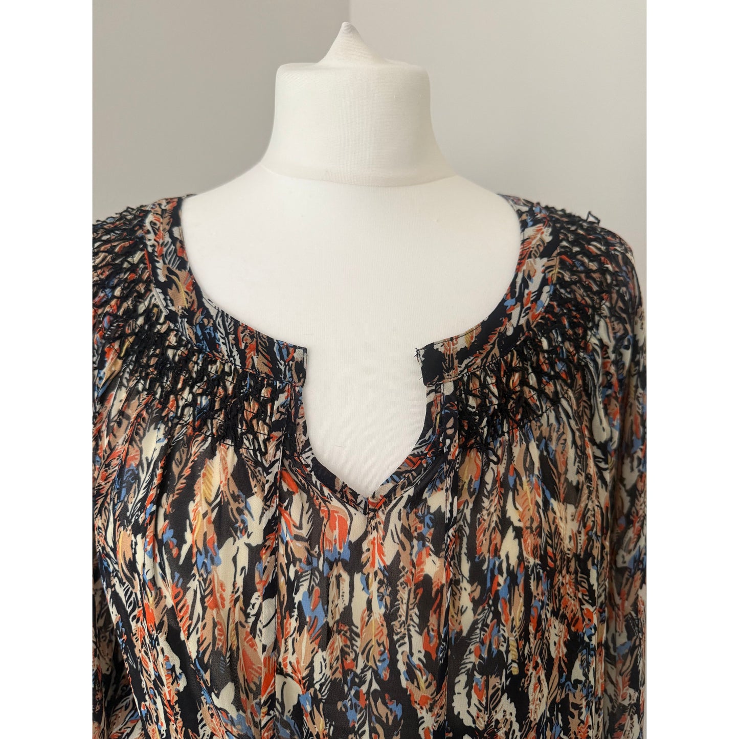 La Redoute Feather Print Dress Size 10