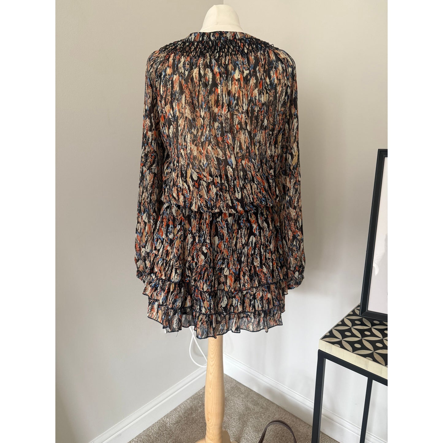 La Redoute Feather Print Dress Size 10