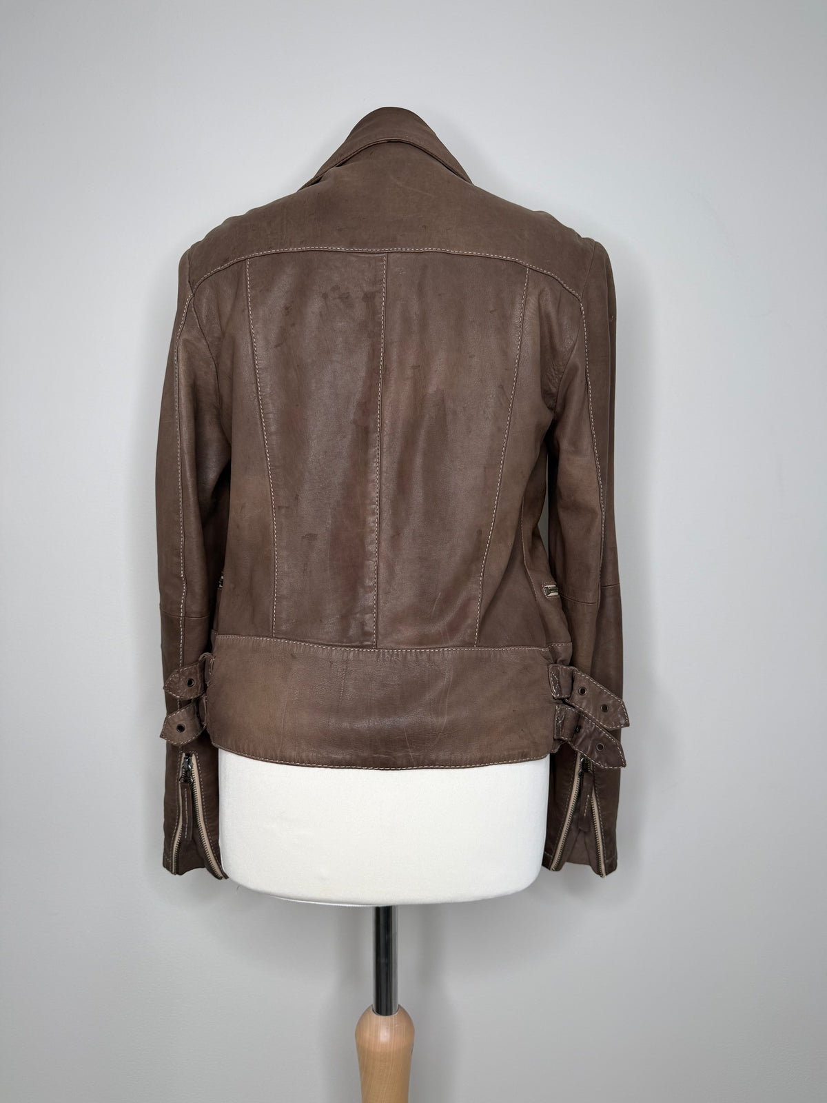 ALLSAINTS Classic Leather Biker Jacket UK Size 10