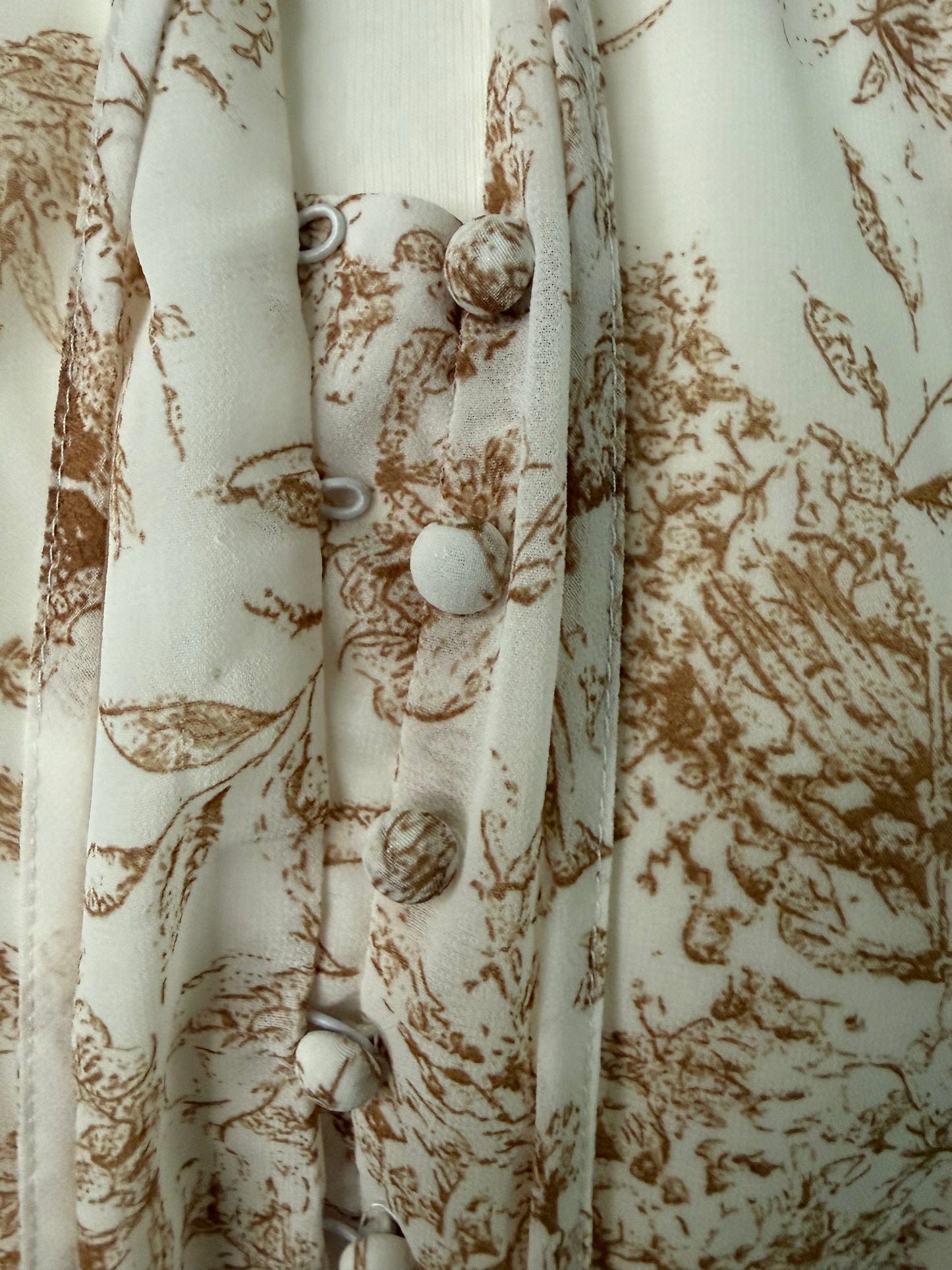 Golden Live Peach & White Maxi Dress Size L