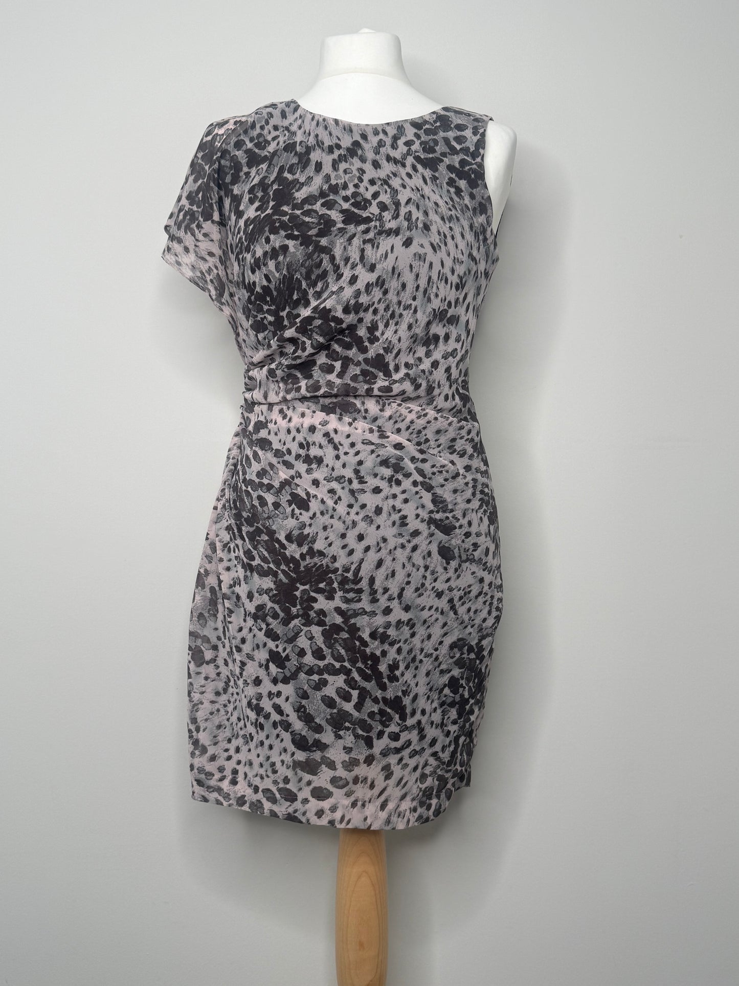 Guess Pink Leopard Print Dress Size UK 6