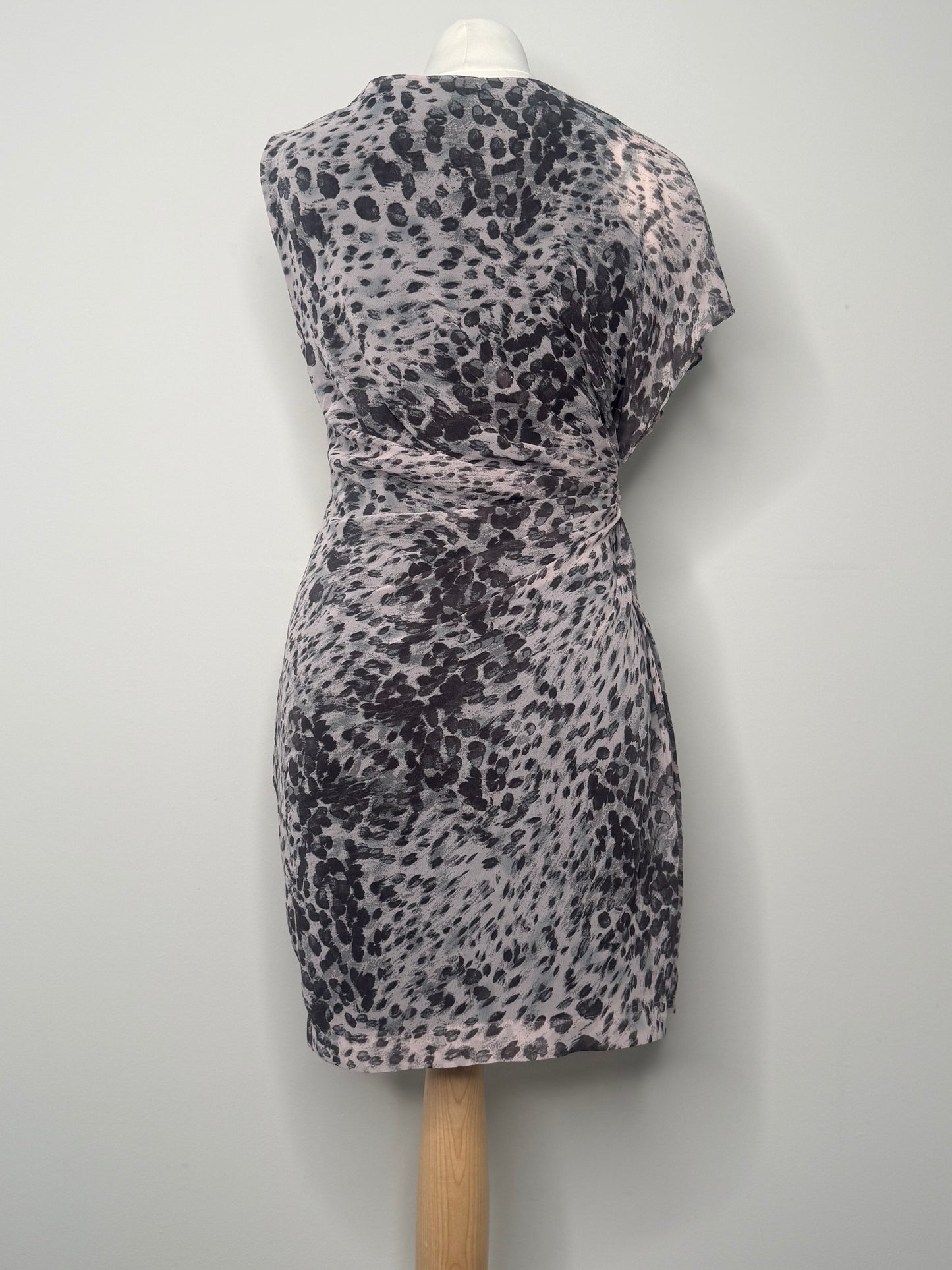 Guess Pink Leopard Print Dress Size UK 6