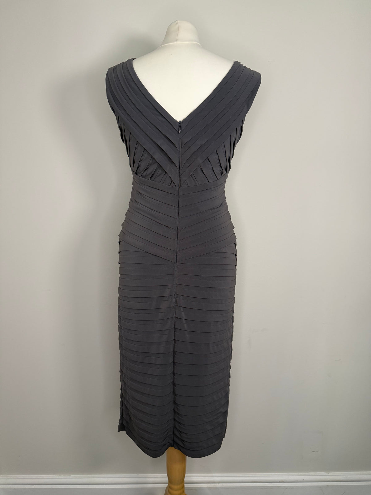 Mint Velvet Grey Bodycon Bandage Dress Size 12