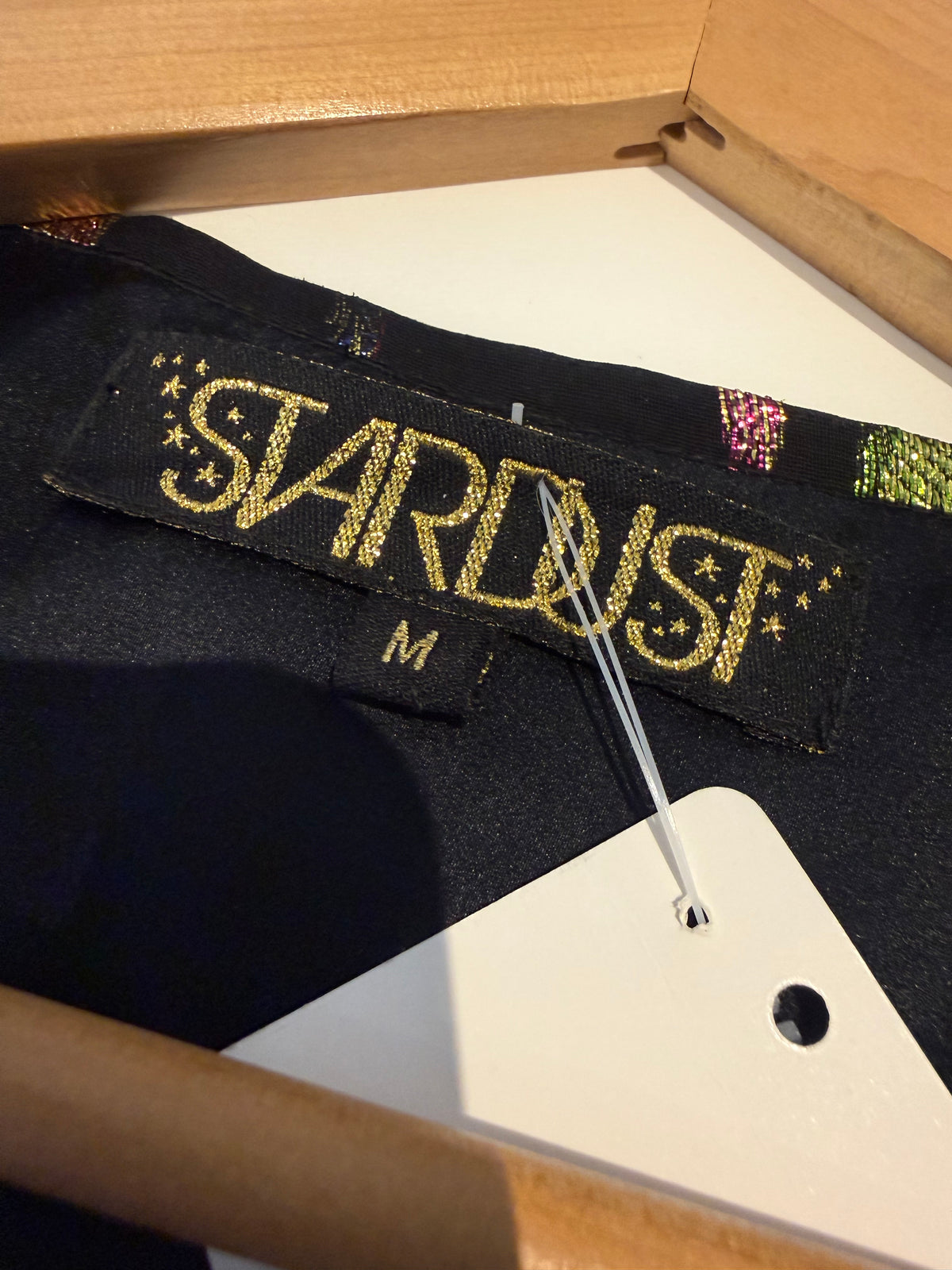 STARDUST Black & Gold Long Sleeve Maxi Dress Size M