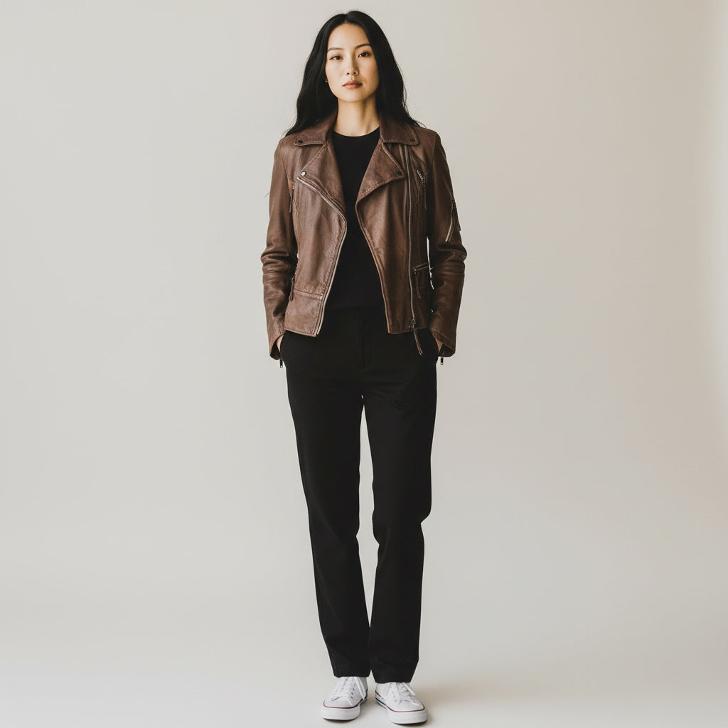 ALLSAINTS Classic Leather Biker Jacket UK Size 10