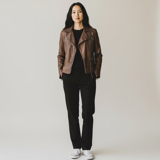 ALLSAINTS Classic Leather Biker Jacket UK Size 10
