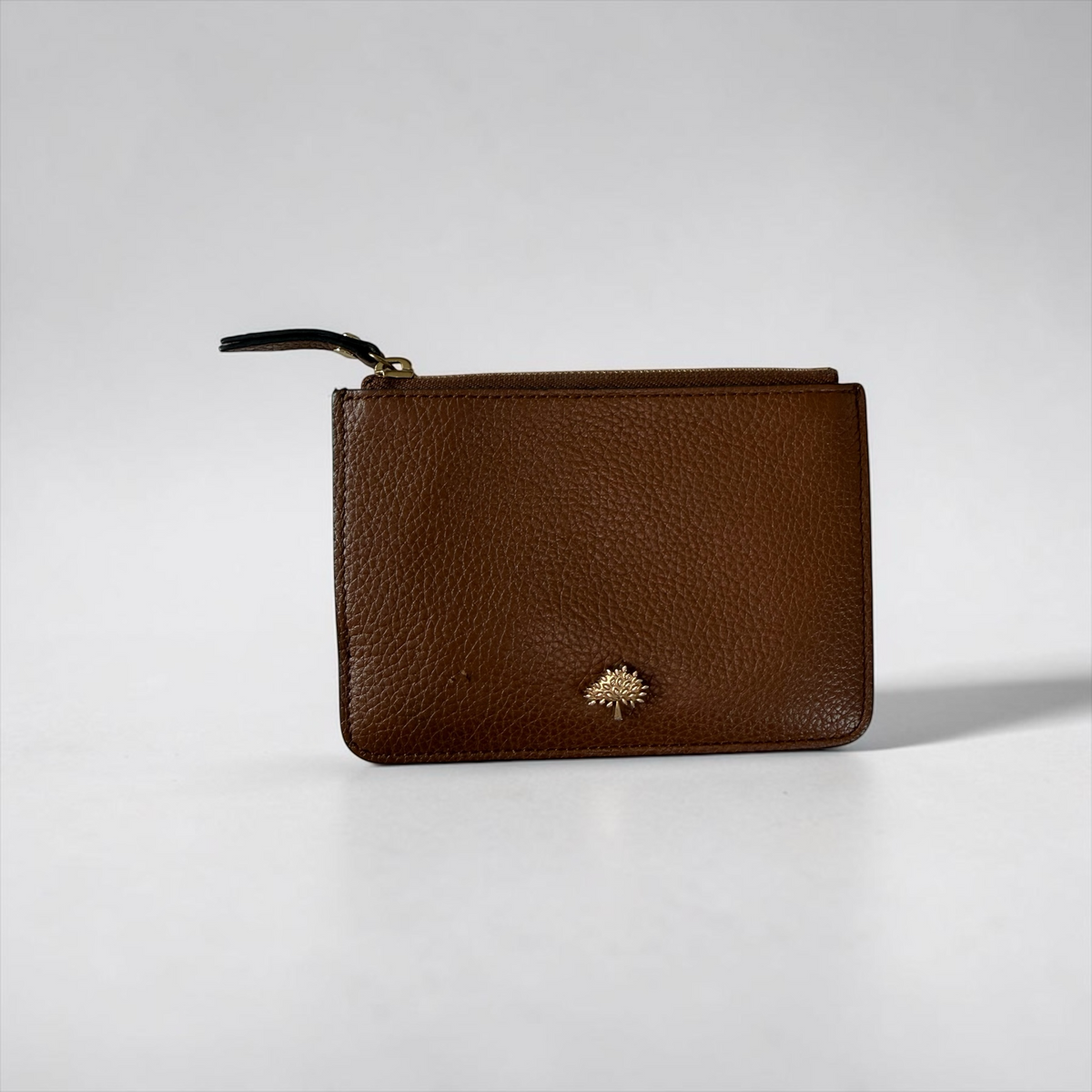 Mulberry Leather Zip Card Holder Purse