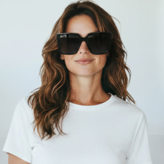 PRADA Square Frame Sunglasses with Case