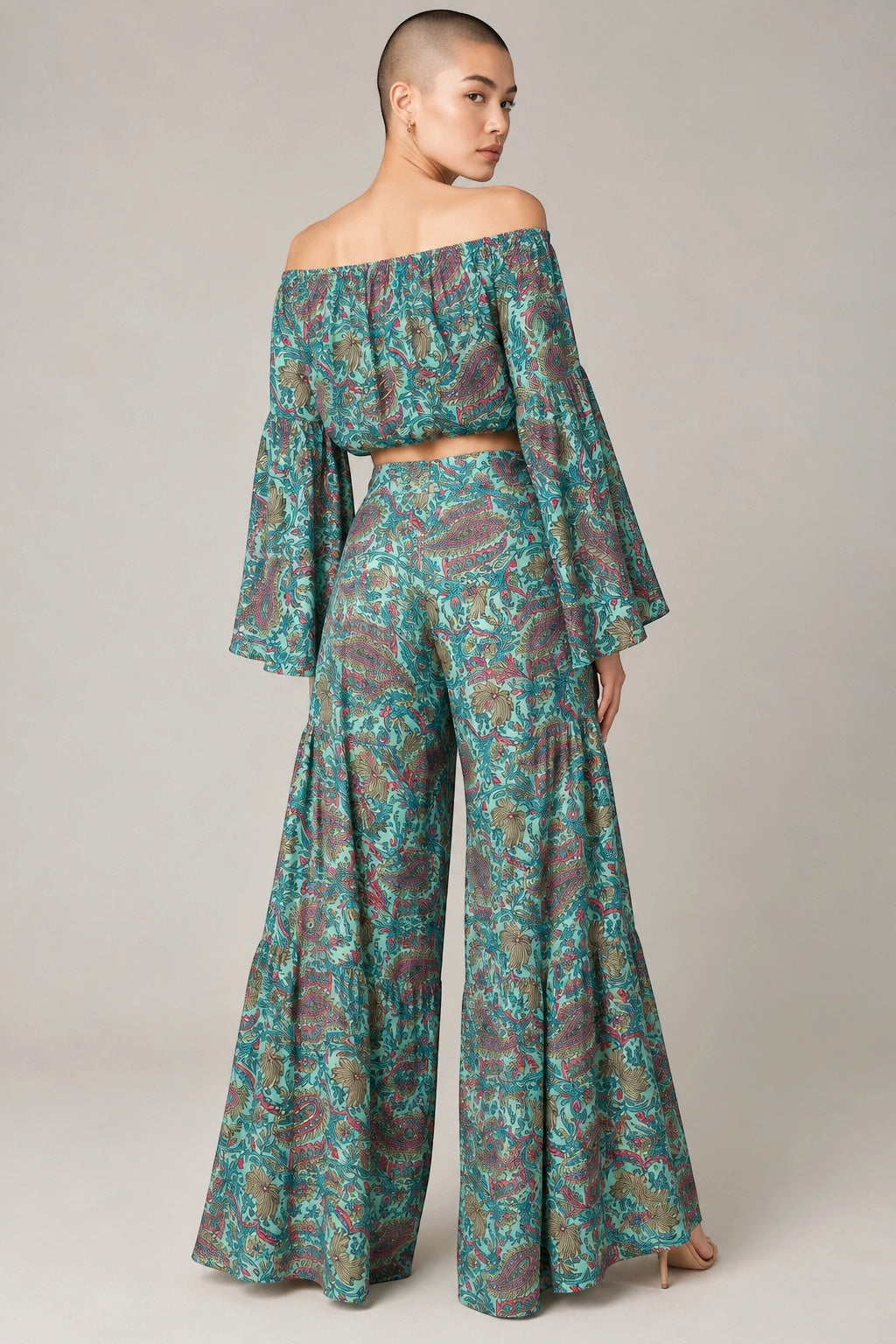 LARAETHNICS Yaelle Printed Two Piece Trouser Set One Size