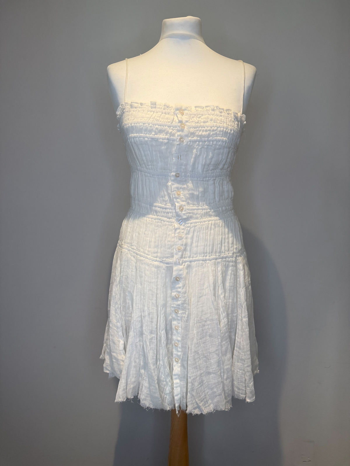 FREE PEOPLE Sleeveless Button Front Mini Dress Size M