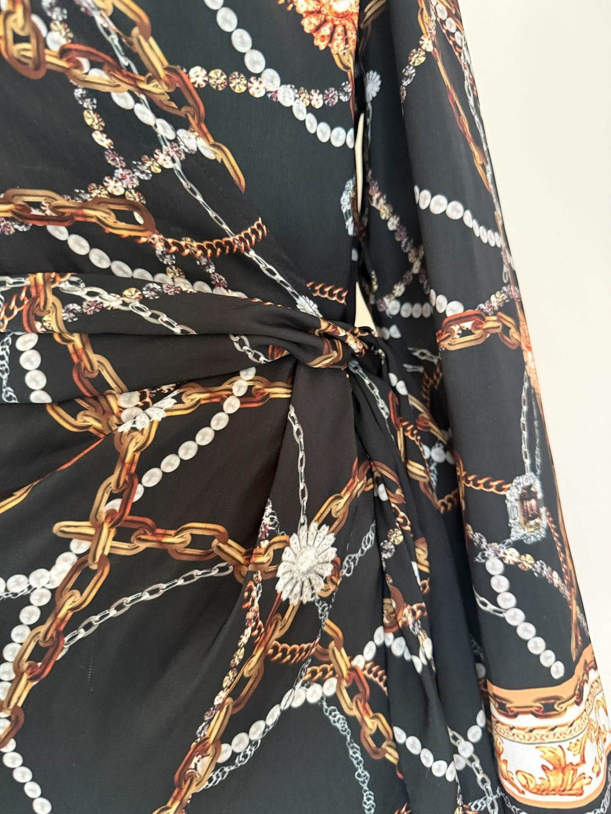 Lipsy London Printed Wrap Blouse Size 14