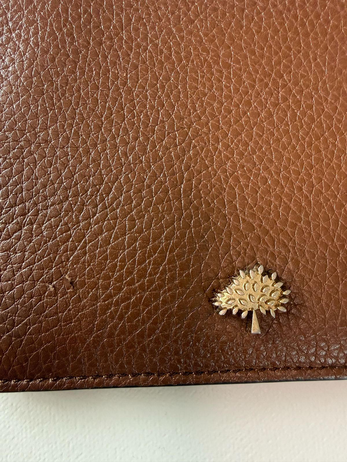 Mulberry Leather Zip Card Holder Purse