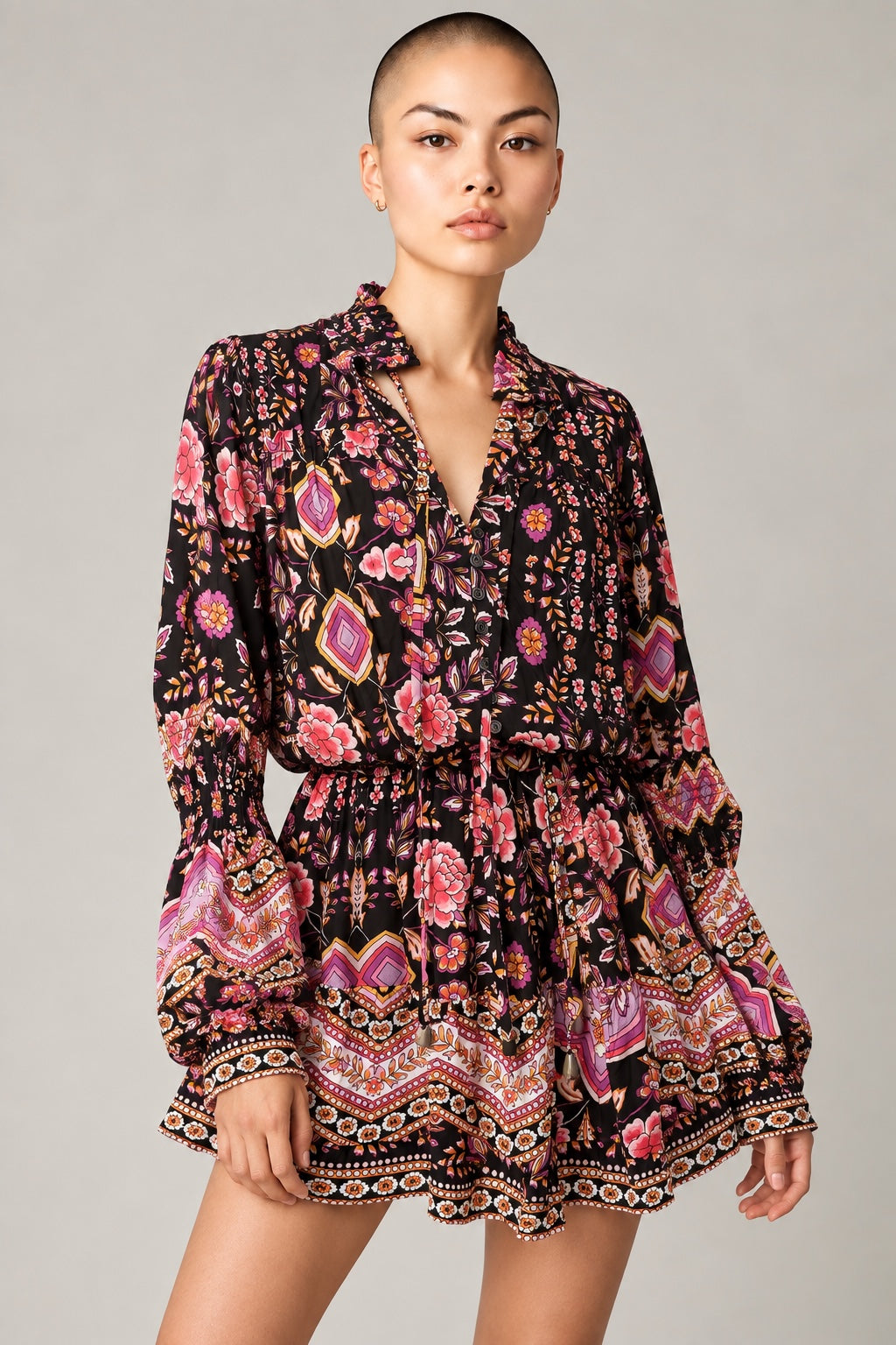 JAASE Floral Print Mini Dress Size S