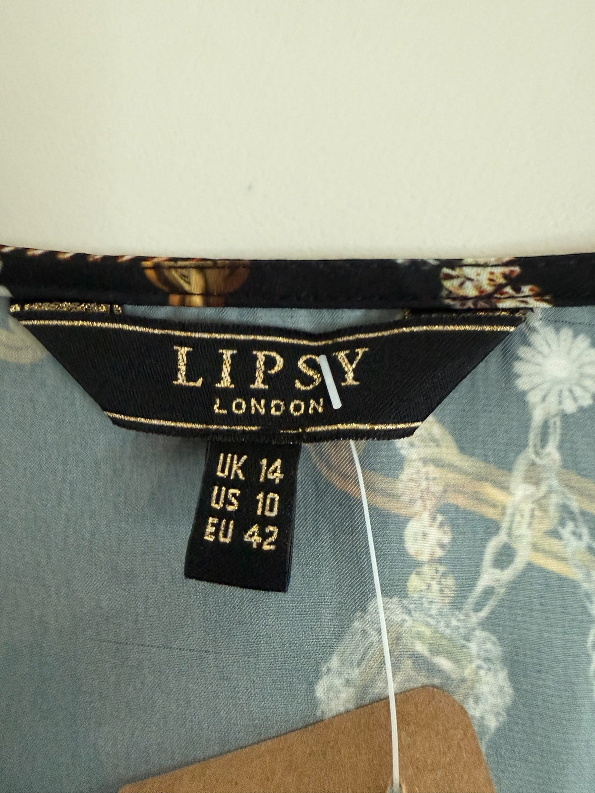 Lipsy London Printed Wrap Blouse Size 14