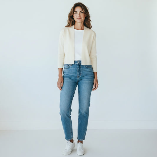 HOBBS LONDON Cropped Knit Cardigan Size 8